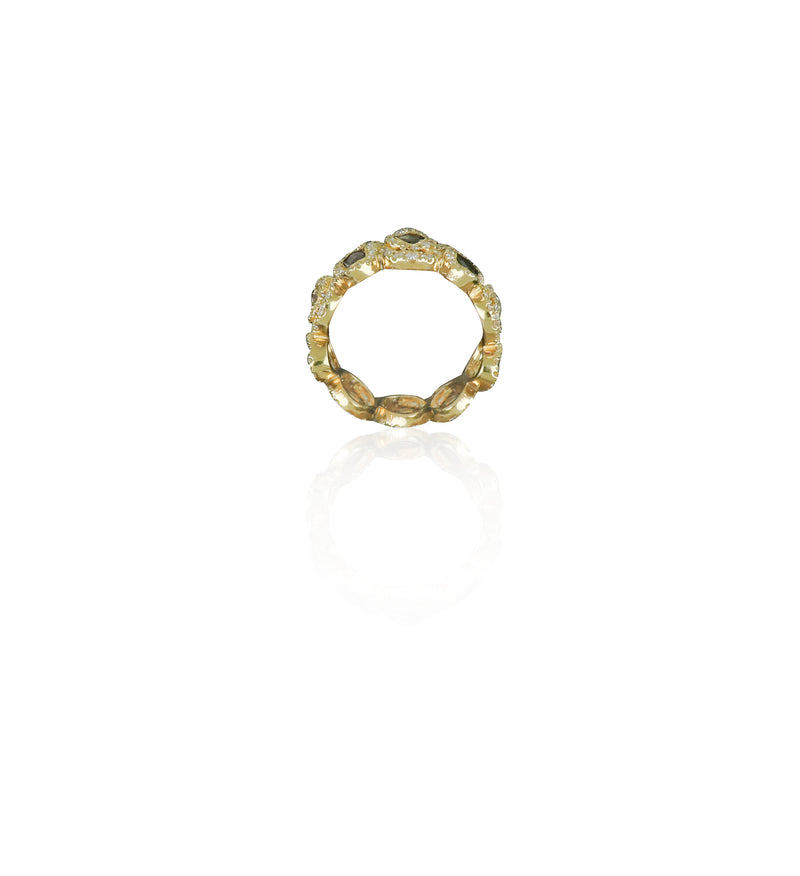 Yellow Gold ring with brown Diamond