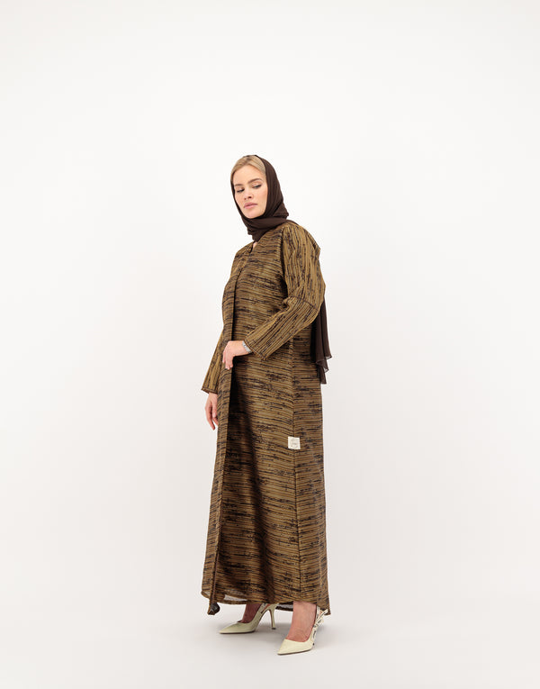 Woven looped abaya