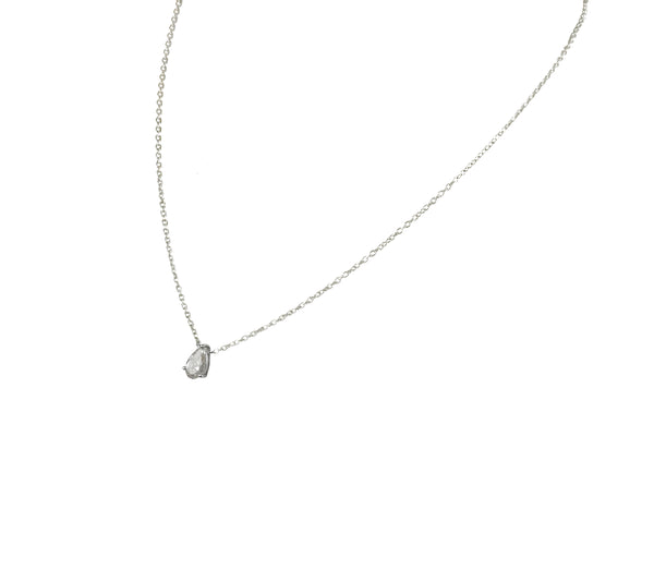 White Gold necklace with  pear cut diamond