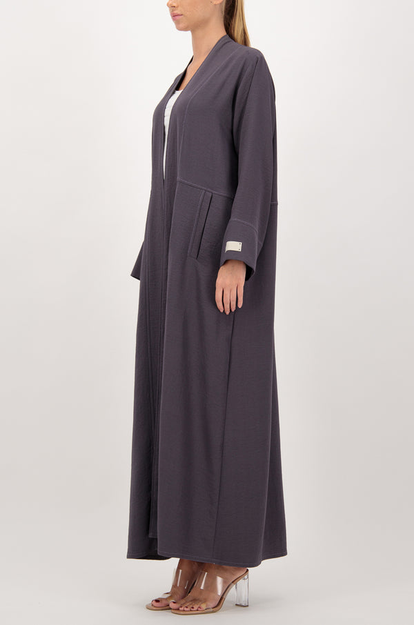 Grey paneled abaya
